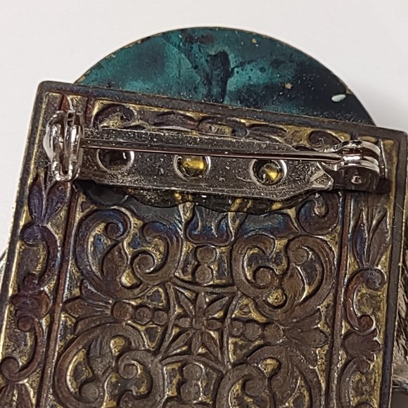 Very Awesome Silver Tone Elephant Brooch With Dangling Faux Tusk - Picture 15 of 15